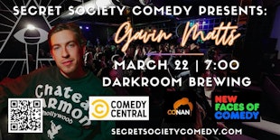 Secret Society Comedy Presets Gavin Matts @ Darkroom Brewing Co. 