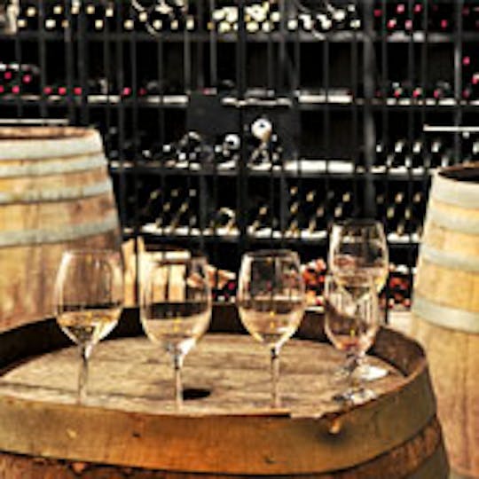 Wine Country Wine Glasses On Barrels 184X184