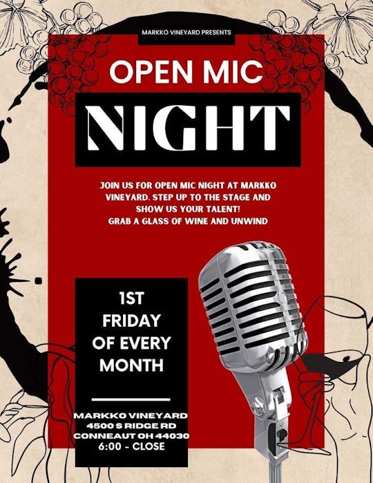 Open Mic Night @ Markko Vineyard