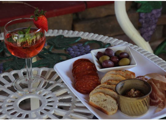 Buccia Vineyard Winery and B&B food plate