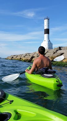 Conneaut Lighthouse with kayak