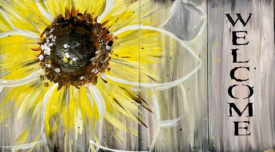 Sunflower Sign Painting @ Cask 307